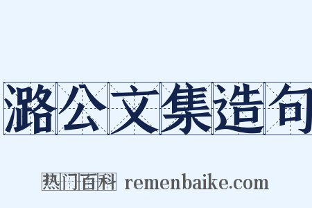 潞公文集造句是什么意思的图片